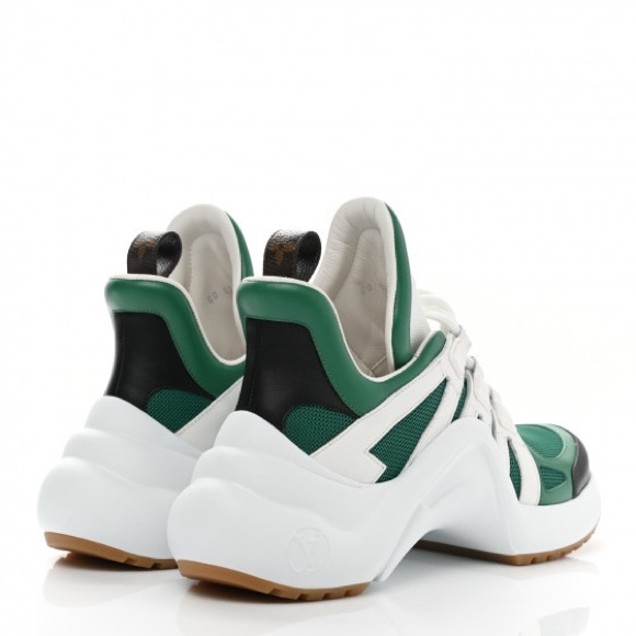 Louis Vuitton Green and White Athletic Shoes - Picture 2 of 4